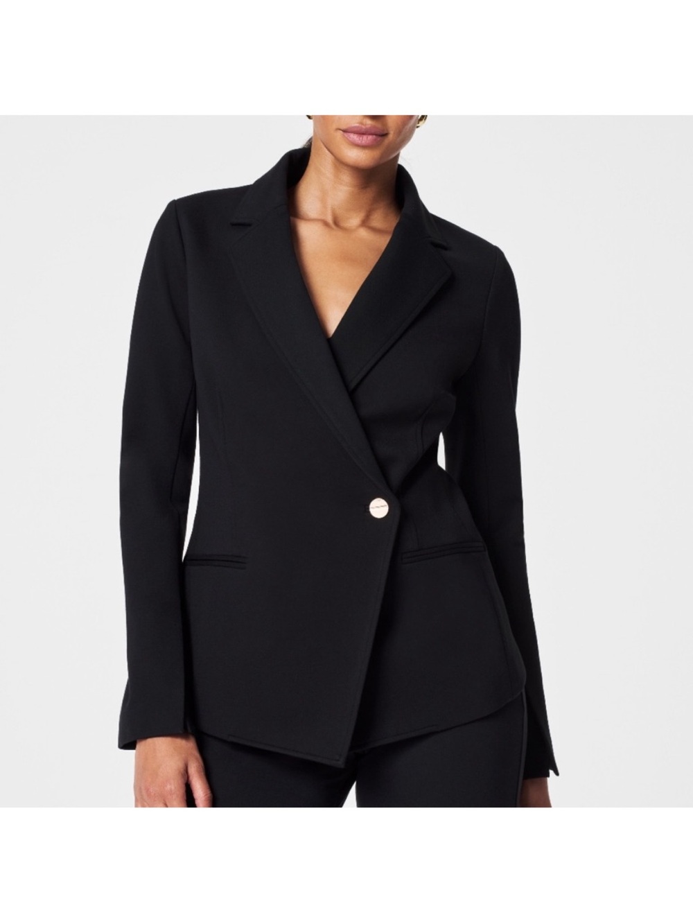 SPANX Black Single-Button Blazer